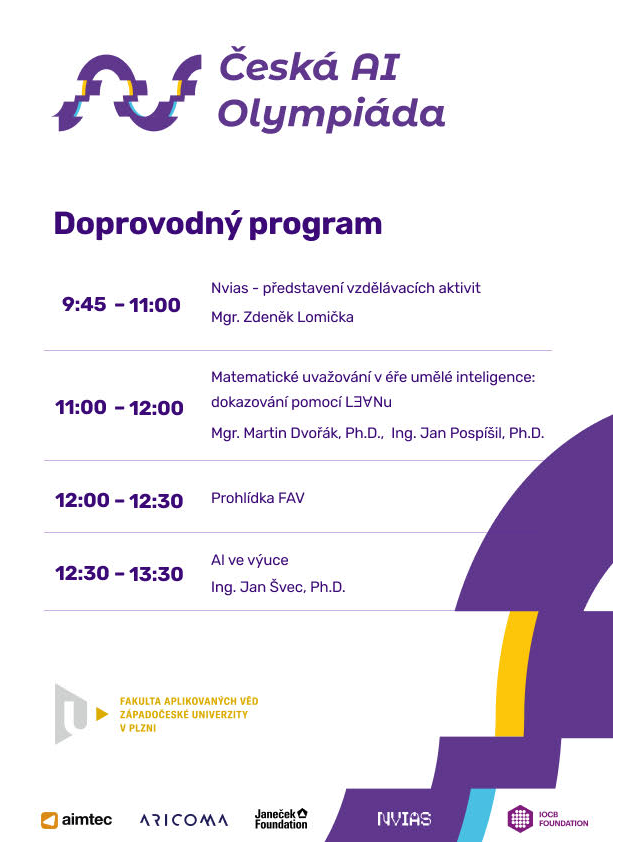 Programme for accompanying teachers at the Czech AI Olympiad national final