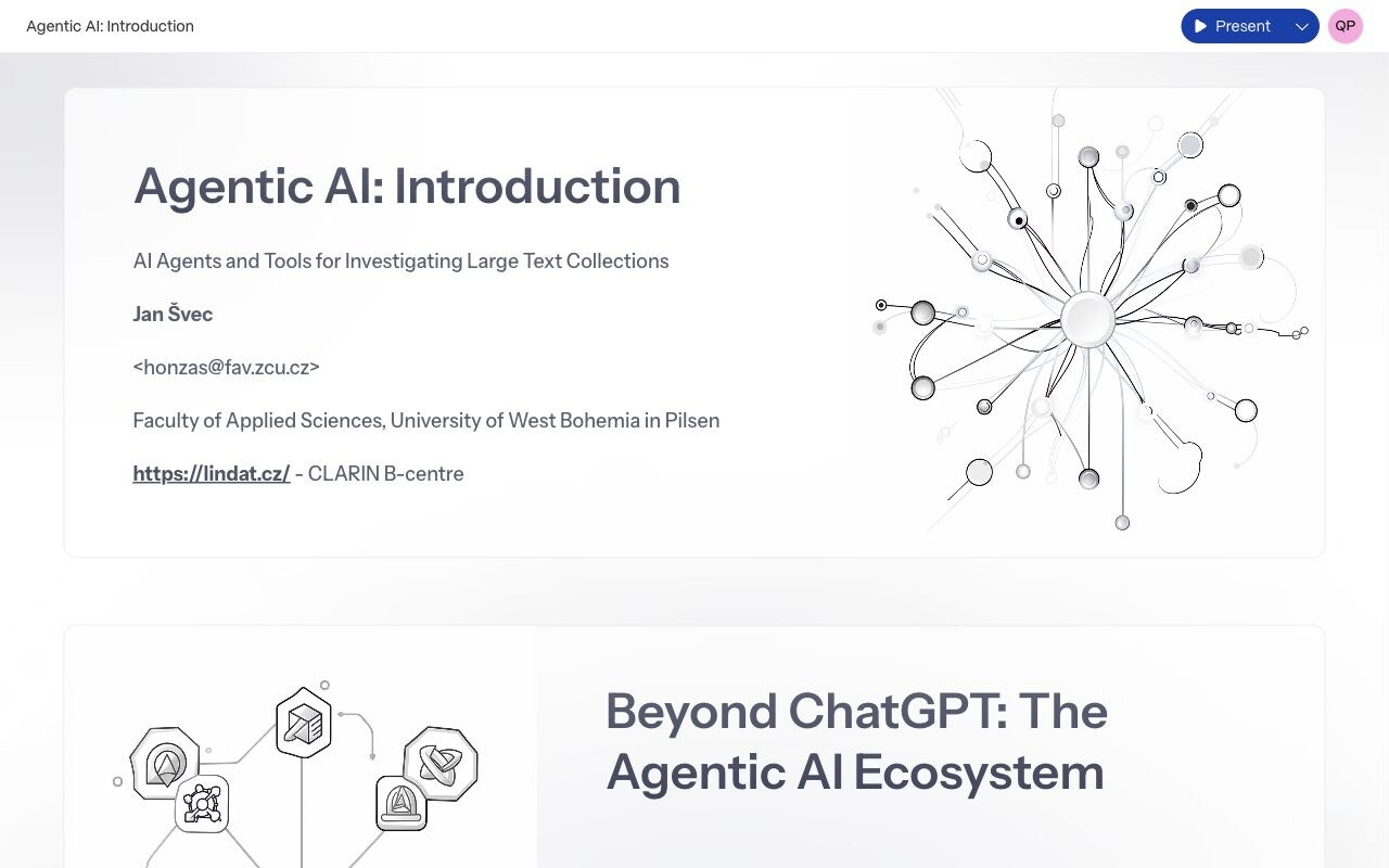 Opening slide of the Agentic AI Introduction presentation in Gamma